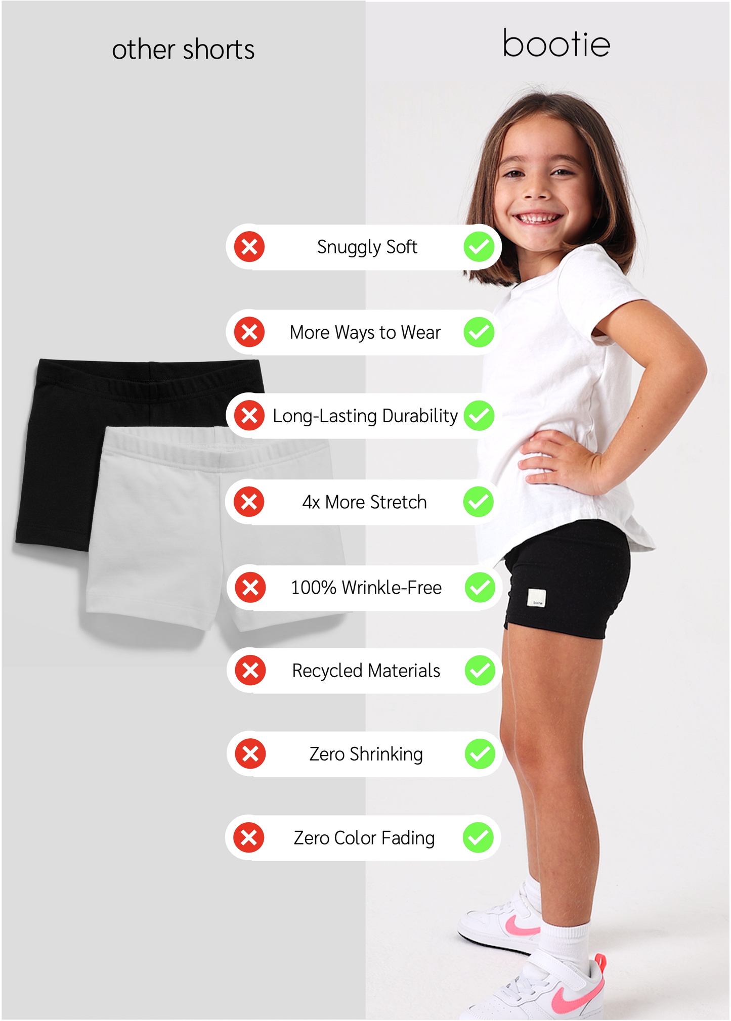 girls black tumble short