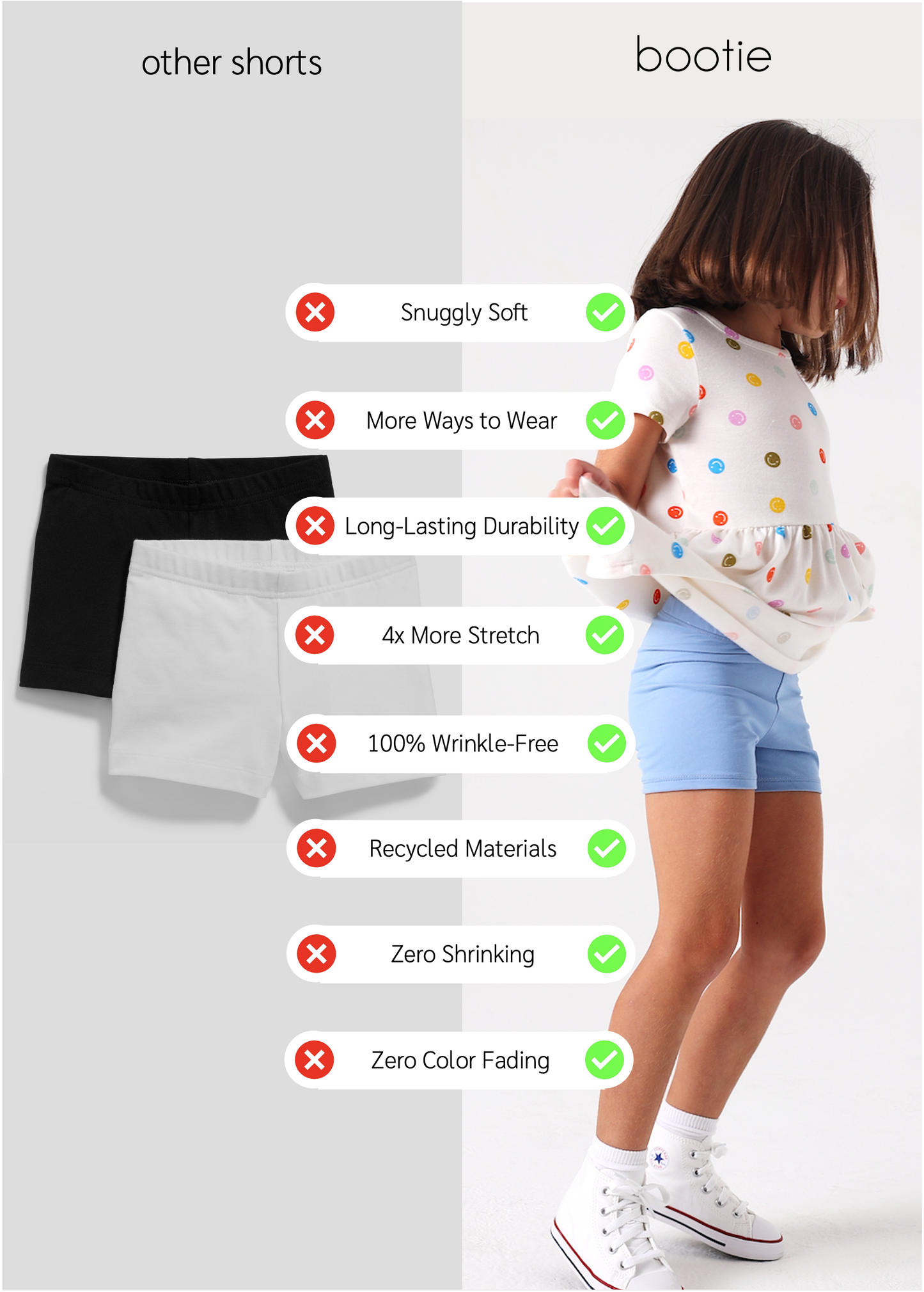 Light Blue Girls Short