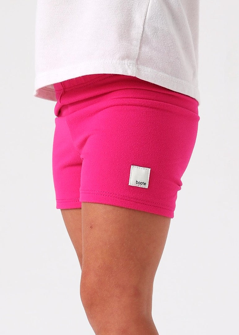 girls hot pink tumble short