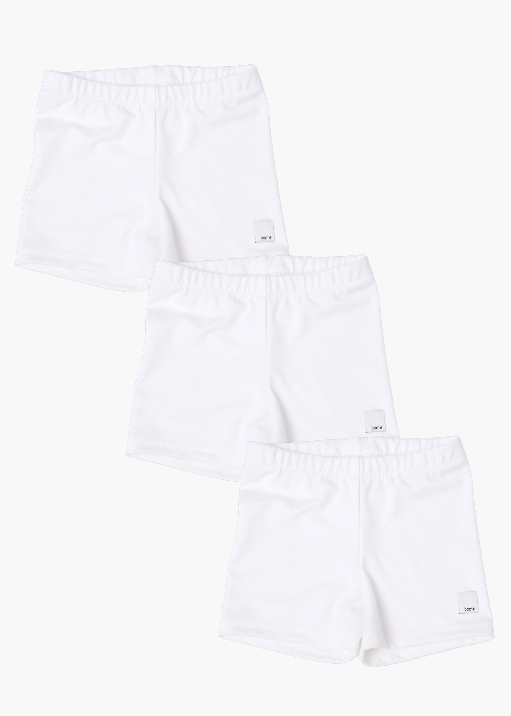 3-pack - girls white tumble short