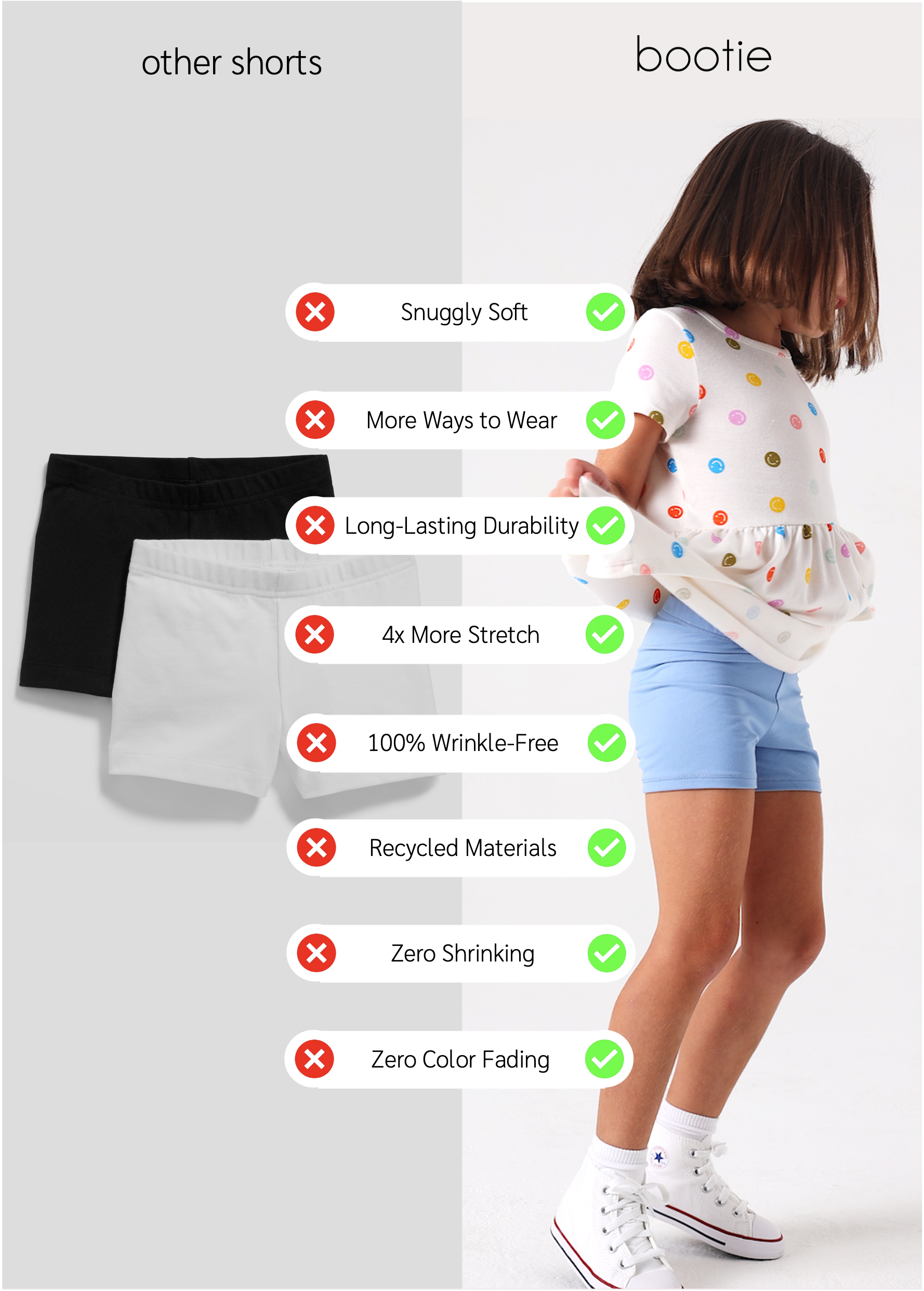 Light Blue Girls Short
