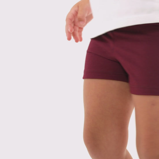 Burgundy Girls Short