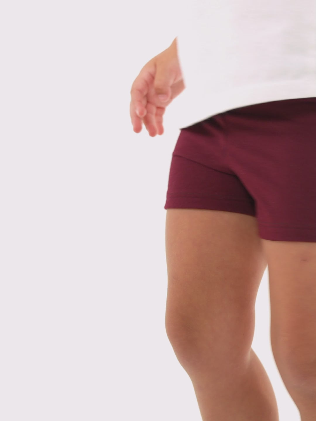 Burgundy Girls Short