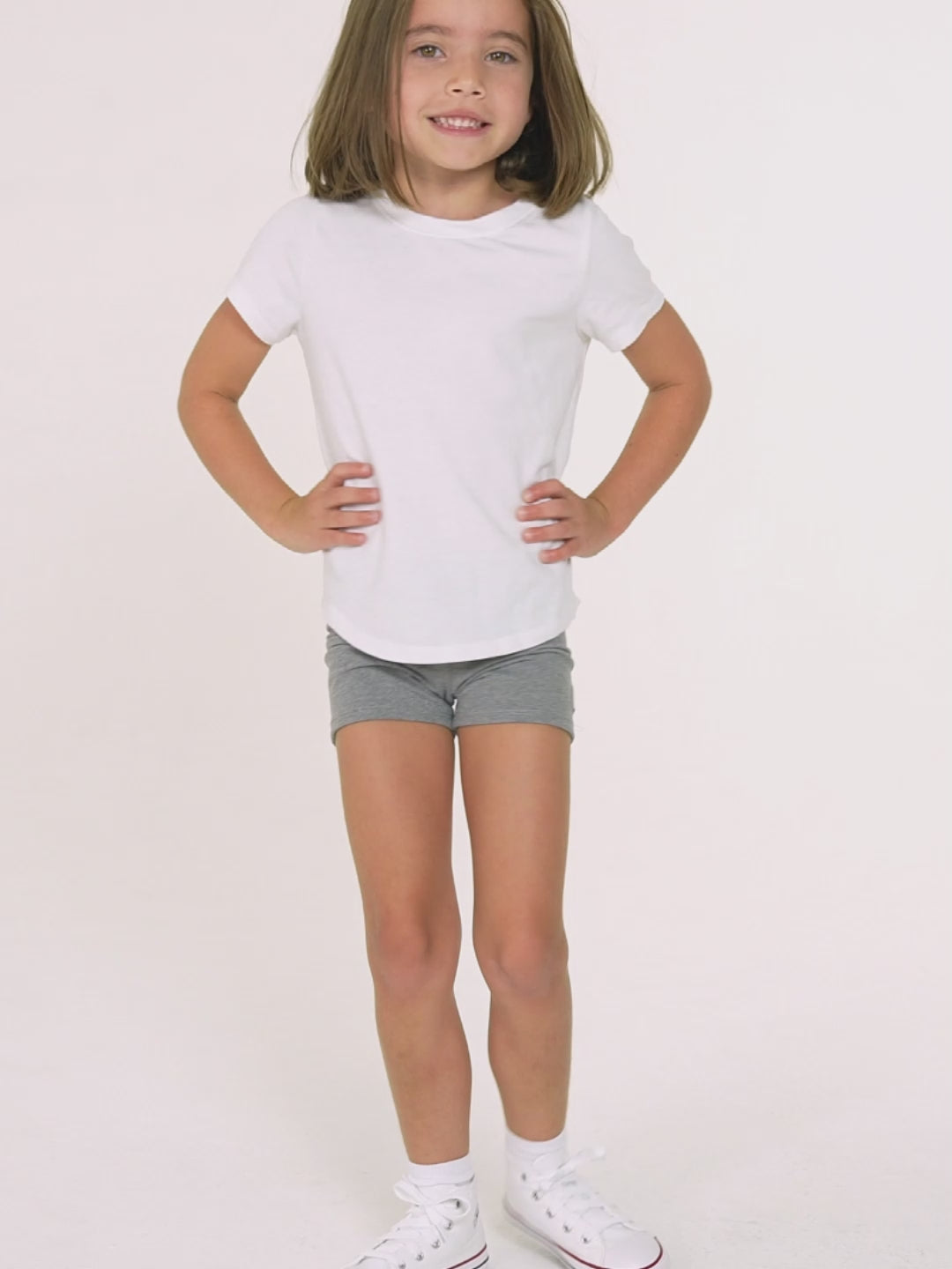 Heather Gray Girls Short